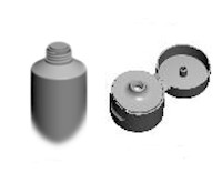 T-30-1A/B/C-30-MF-HH 14.5 Millimeter (mm) Thread Diameter Standard Neck with Matte Flip Top Cap