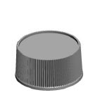 Ribbed Screw on Cap (C-38-RS-SC)