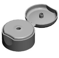 Round Flip Top Cap (Orifice = 3.5/5 Millimeter (mm)) (C-48-RnF-HH)