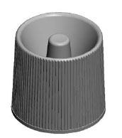 Ribbed Screw on Cap (C-48-RS-SC)